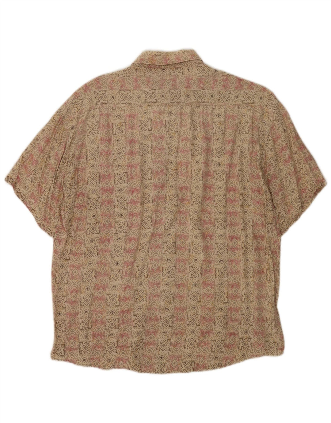 Tipo' S Camisa de manga corta para hombre Rayón geométrico beige medio