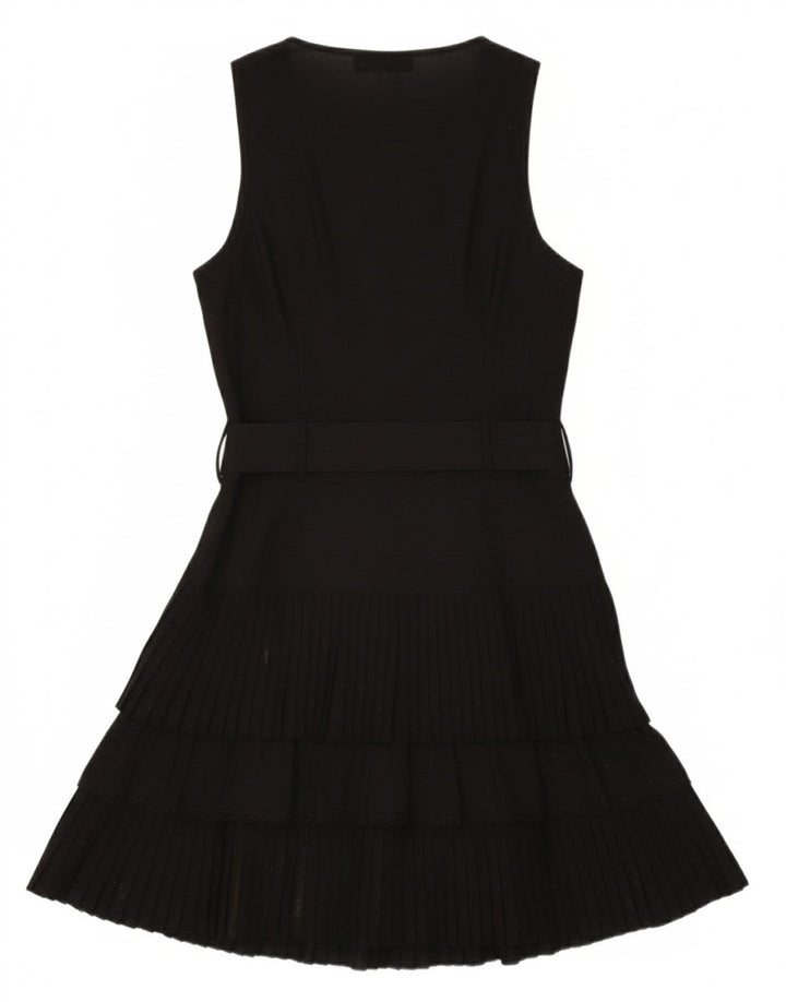 MORGAN Womens Sleeveless A-Line Dress EU 38 Medium Black Polyester