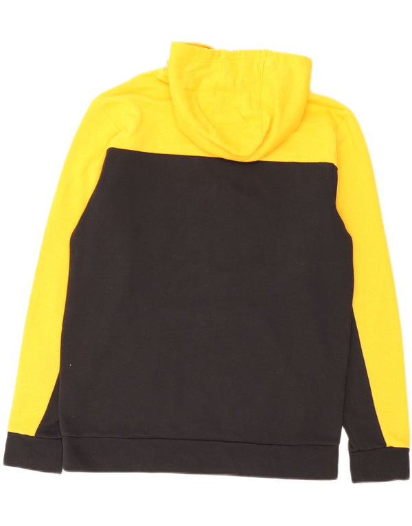 Adidas Hombre Sudadera Con Capucha Gráfica Jersey De Algodón Color Block Amarillo Grande