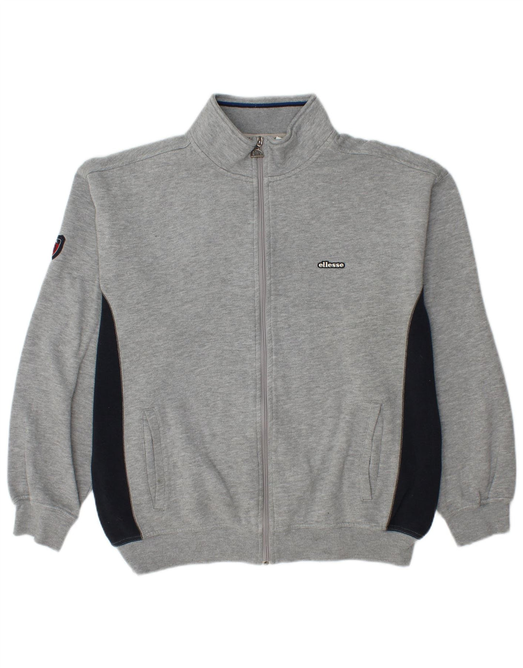 ELLESSE Chaqueta de chándal para hombre UK 42/44 Large Grey Colourblock
