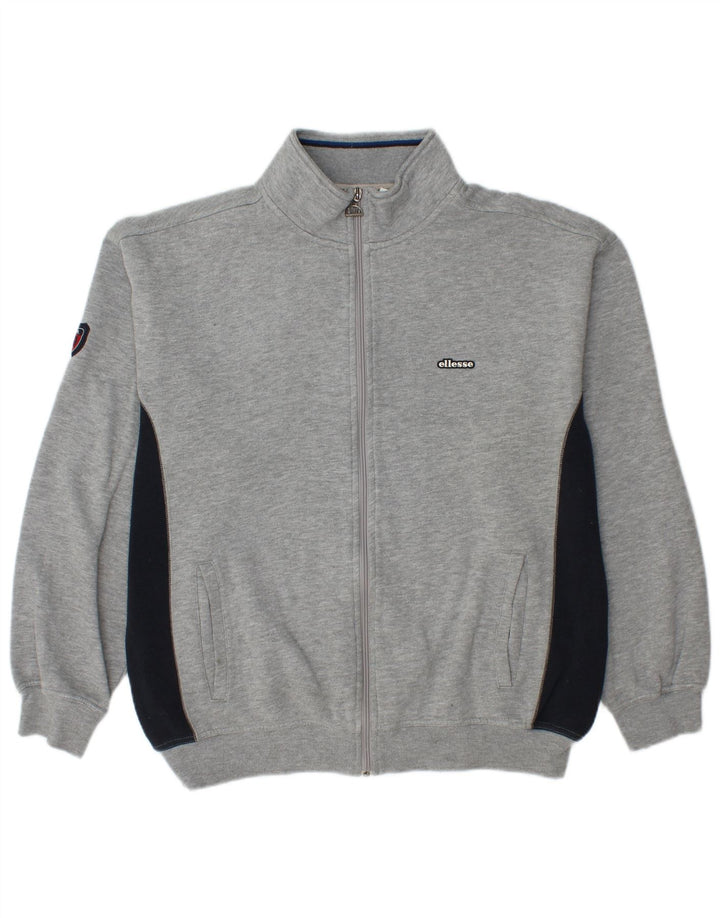 ELLESSE Chaqueta de chándal para hombre UK 42/44 Large Grey Colourblock
