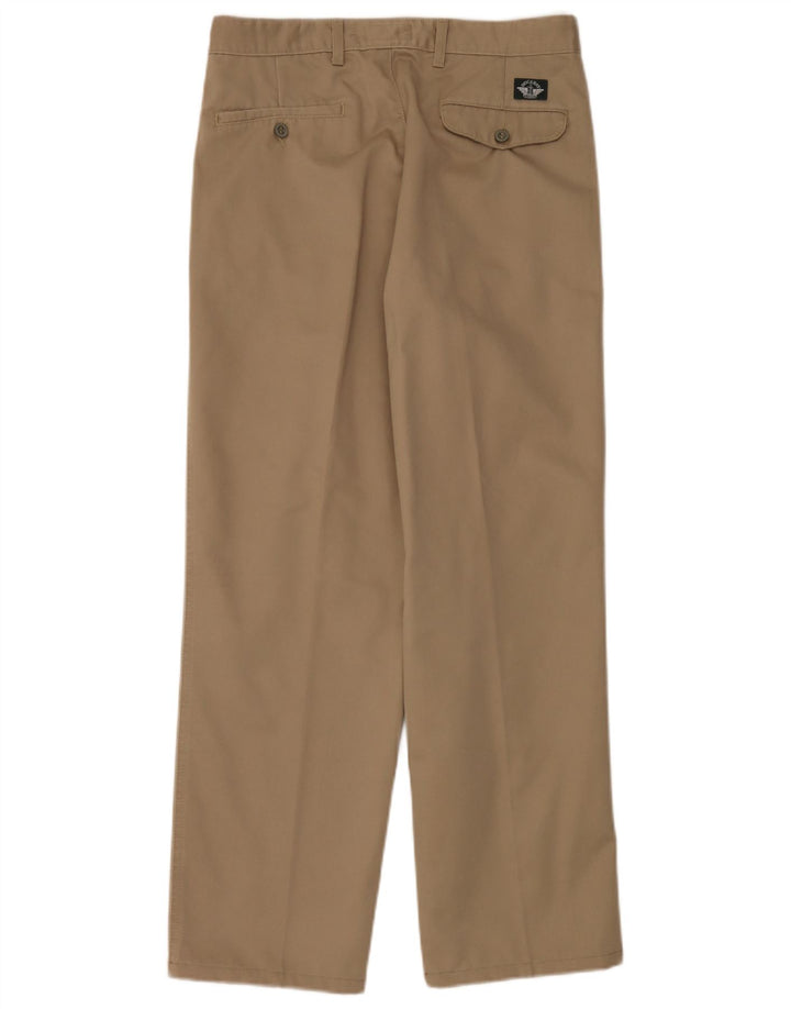 Dockers Pantalón chino con pinzas para hombre W33 L32 Beige