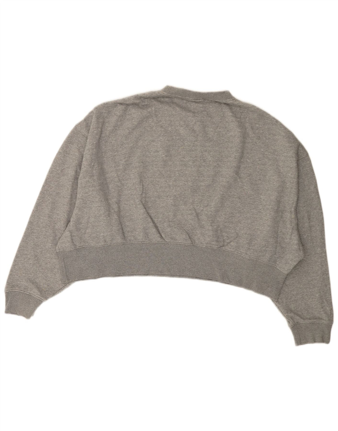 NIKE Sudadera corta extragrande para mujer UK 14 Algodón gris medio