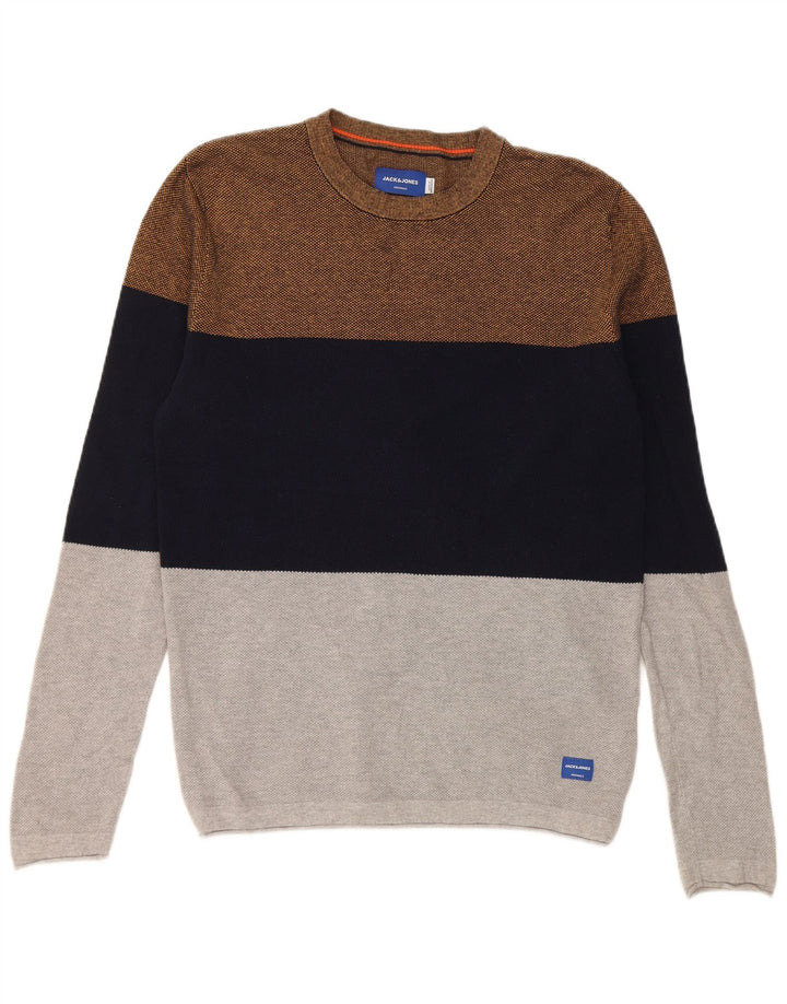 Jack & Jones Jersey De Cuello Redondo Para Hombre Large Multicolor Colorblock