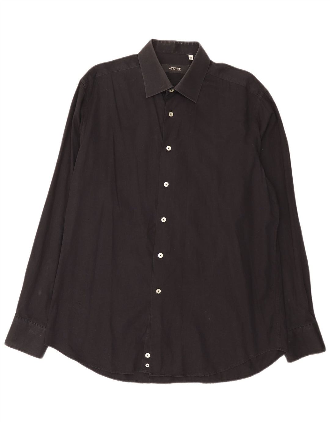 Camisa Ferre Hombre Talla 43 17 XL Algodón Negro