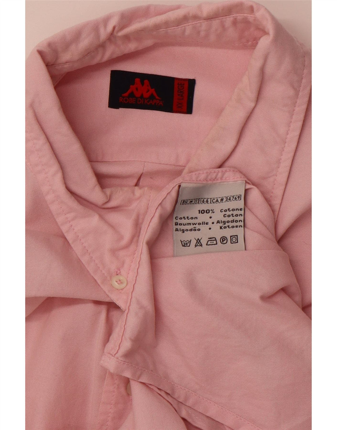 Camisa KAPPA Hombre 2XL Algodón Rosa
