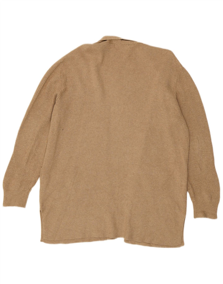 Marks & Spencer Suéter Cárdigan Abierto Largo para Mujer UK 46 Grande Beige