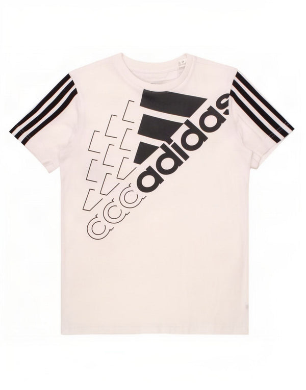 Adidas Camiseta gráfica para niño 9-10 años Blanco Algodón
