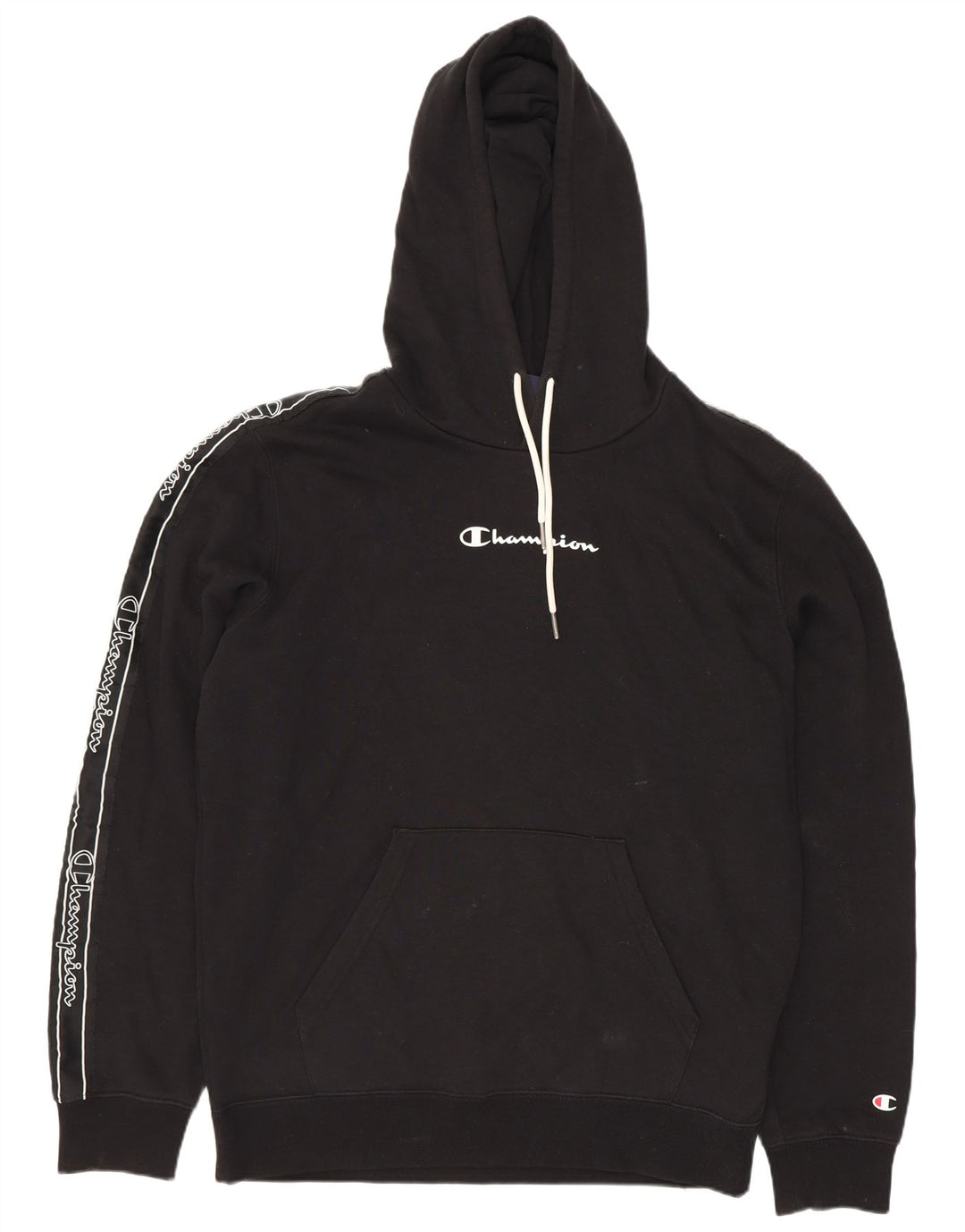 Champion Sudadera Con Capucha Gráfica Para Hombre Jersey De Algodón Negro Mediano