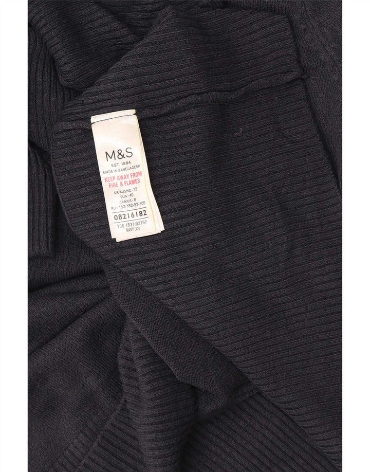 Marks & Spencer - Jersey con cuello vuelto para mujer, talla 40, talla M, color azul marino
