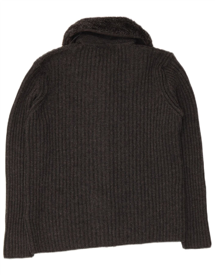 Marks & Spencer Suéter Cárdigan para Mujer Reino Unido 12 Acrílico Gris Medio