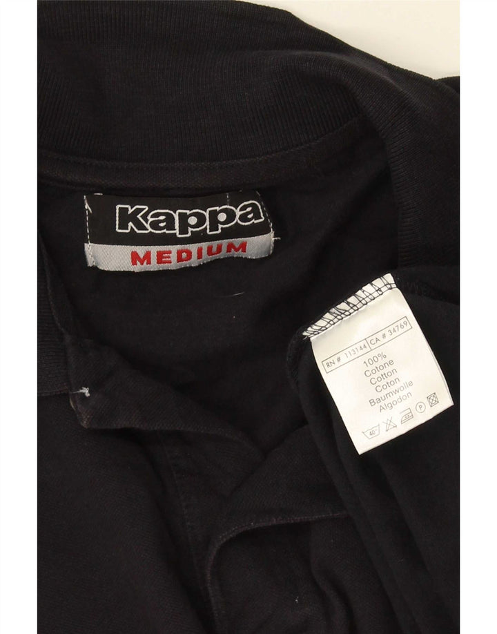 Kappa Polo Hombre Medium Negro Algodón