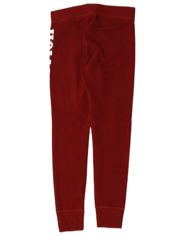 Hollister Womens Graphic Tracksuit Trousers Joggers UK 10 Small Red Cotton