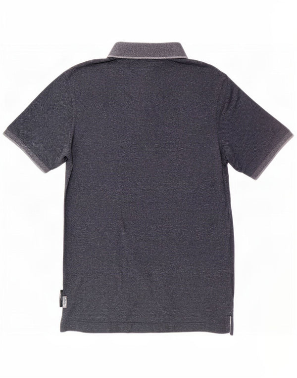 Superdry Polo para hombre de algodón moteado en azul marino grande