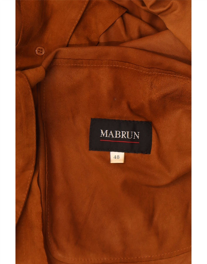 Mabrun Chaqueta de ante para mujer IT 48 XL Beige