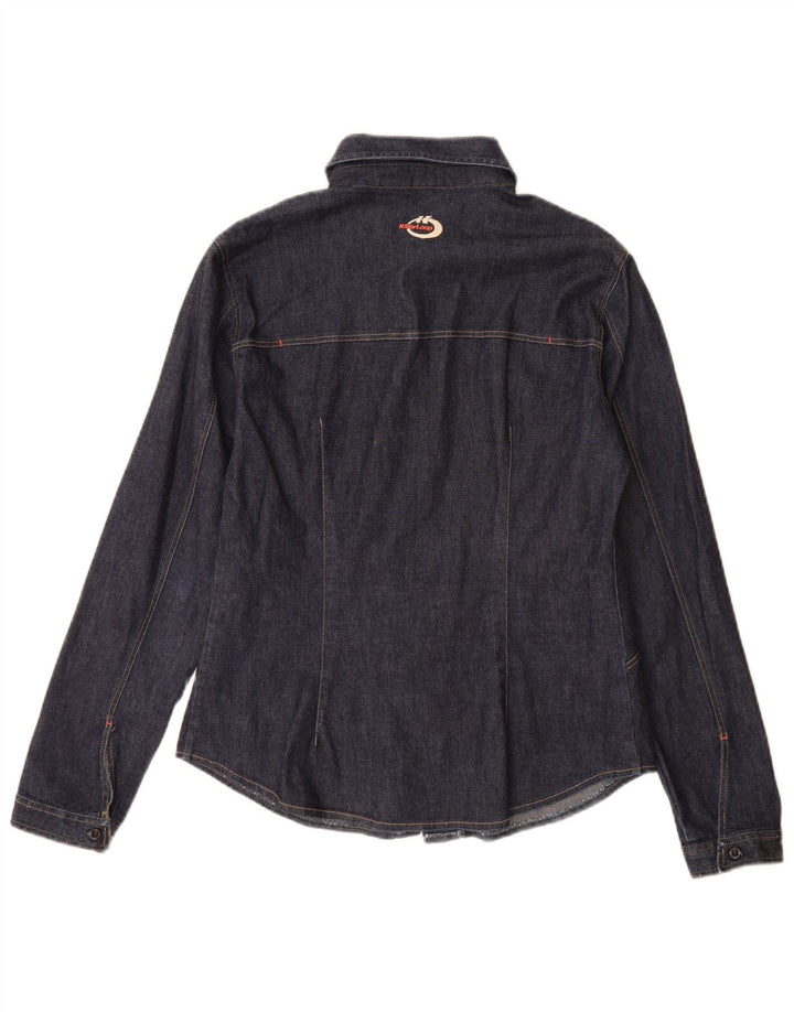 Killer Loop Camisa Vaquera Para Mujer UK 8 Small Azul Marino
