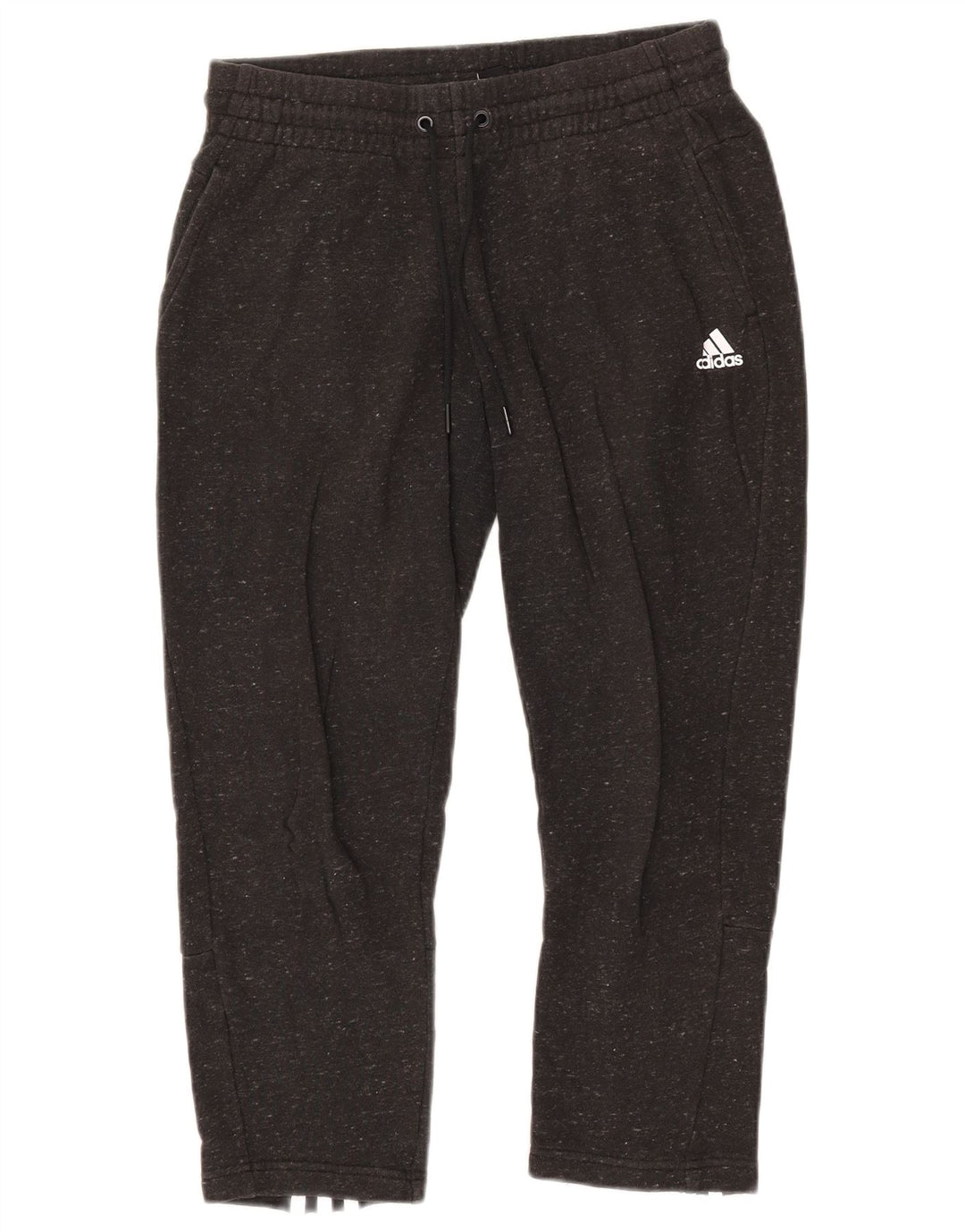 ADIDAS Pantalones de chándal cortos para mujer Reino Unido 12/14 Algodón moteado gris medio