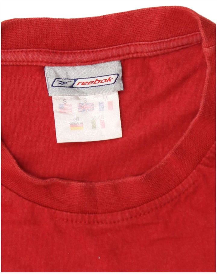REEBOK Camiseta gráfica para hombre Top Small Red Cotton