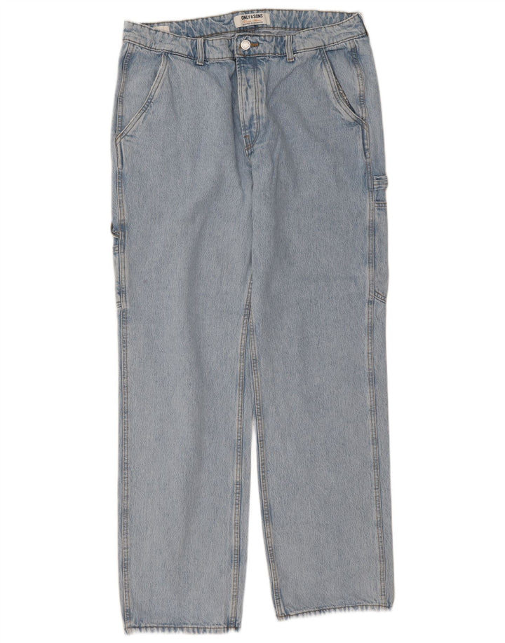 Only & Sons Vaqueros Rectos Cargo Para Hombre W36 L34 Algodón Azul