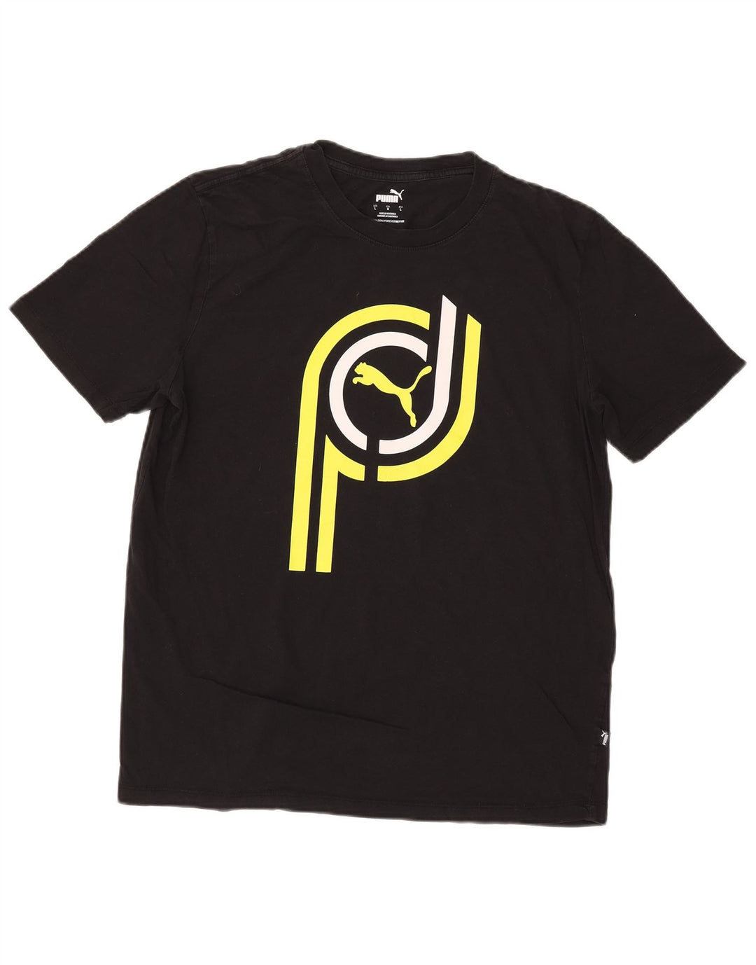 Puma - Camiseta gráfica para hombre, talla grande, color negro