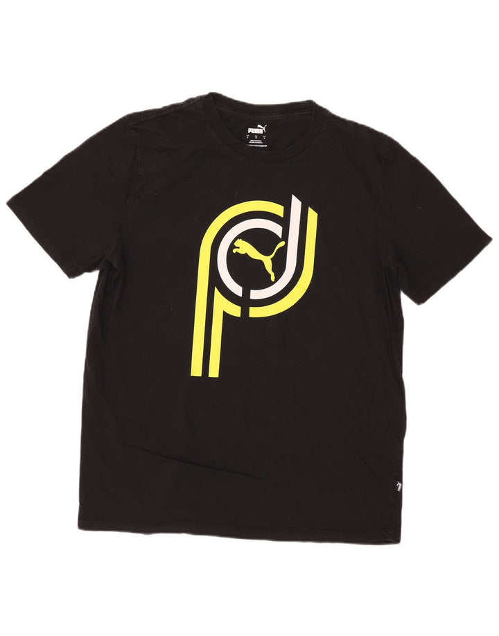 Puma - Camiseta gráfica para hombre, talla grande, color negro