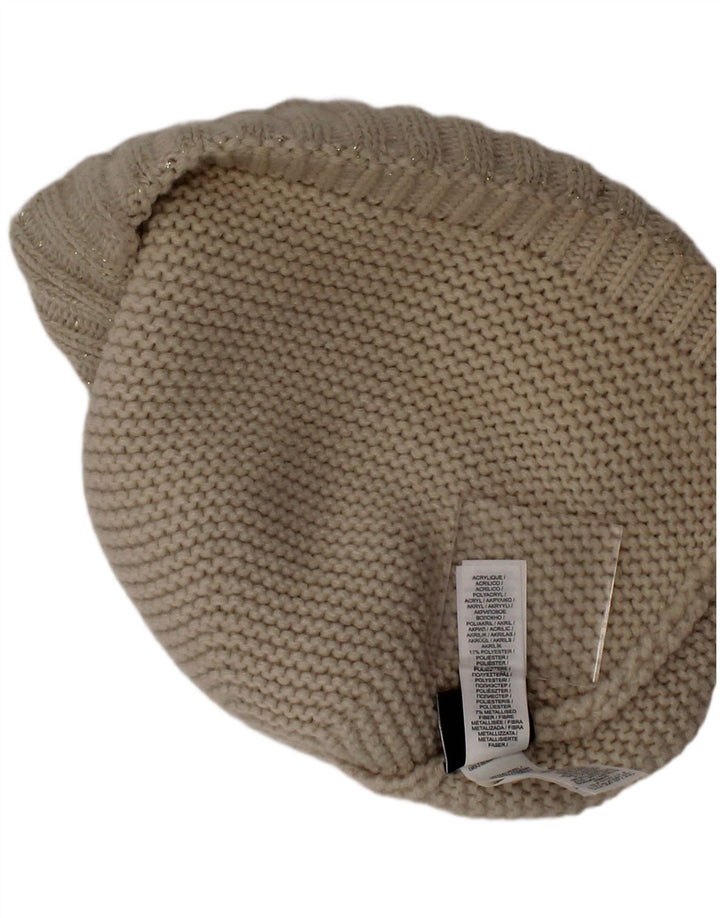 Nike - Gorro de punto para mujer, talla única, acrílico, color beige, moderno
