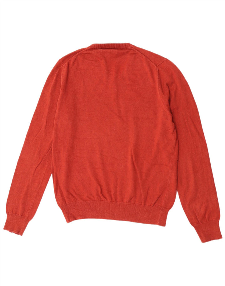 Marks & Spencer Suéter con cuello en V para hombre Algodón rojo medio
