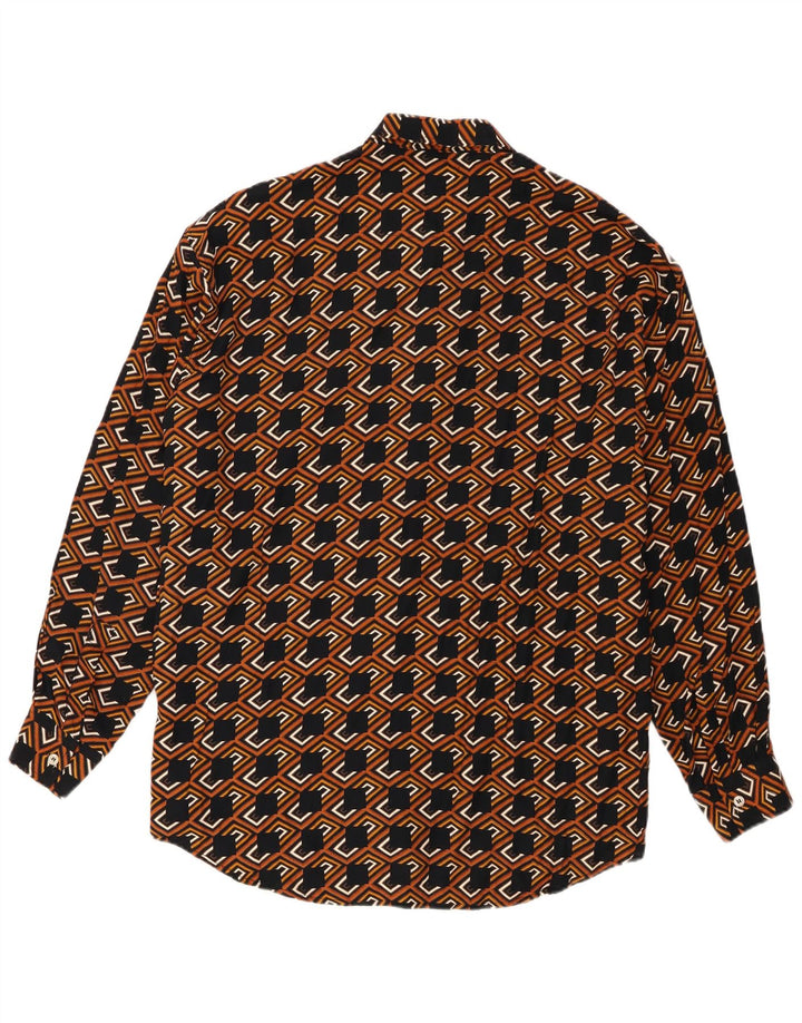 Camisa Kantaros Hombre Large Viscosa Geométrica Marrón