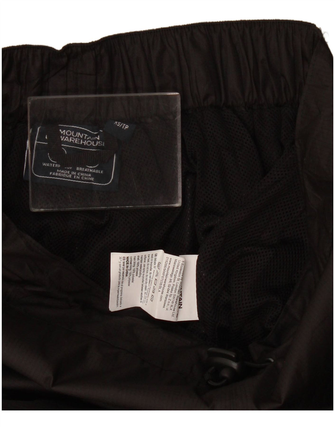 Pantalón impermeable para mujer Mountain Warehouse UK 6 XS Poliéster negro