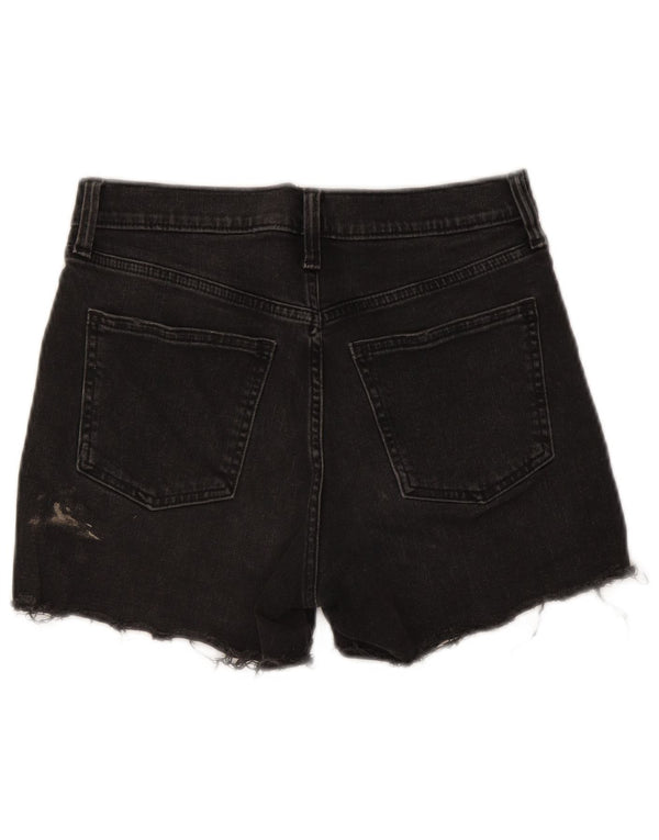Gap Pantalones cortos de mezclilla de talle alto para mujer US 6 Medium W28 Algodón negro