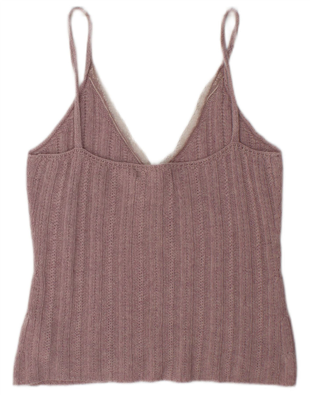 Zara Mujer Crop Knit Cami Top UK 44 Grande Lana Rosa