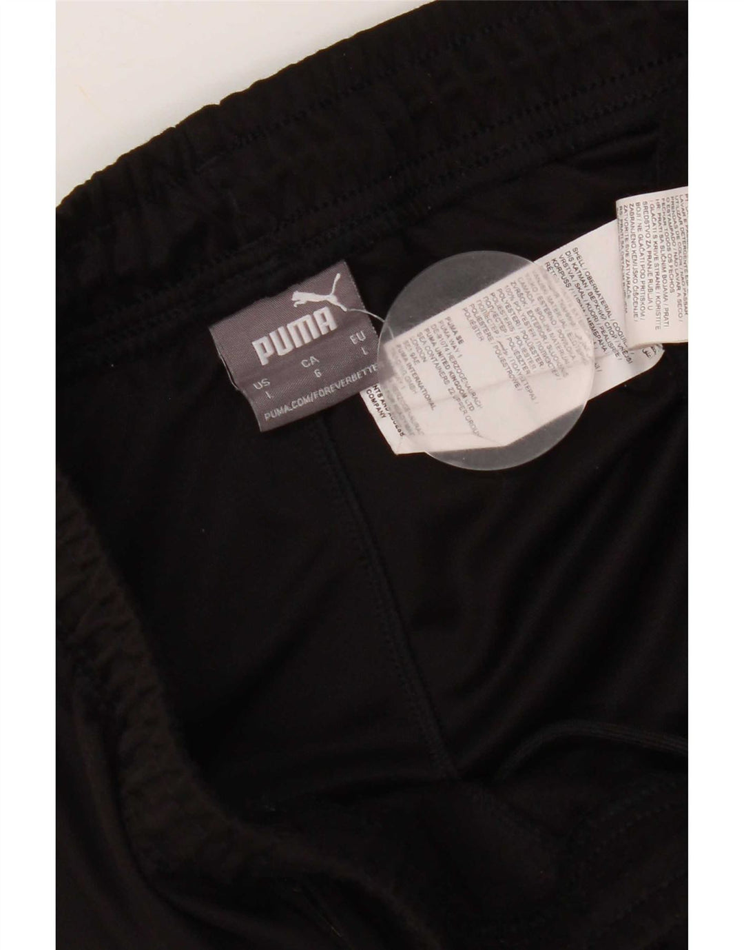 Puma Pantalones De Chándal Para Hombre Grande Negro Colorblock Poliéster