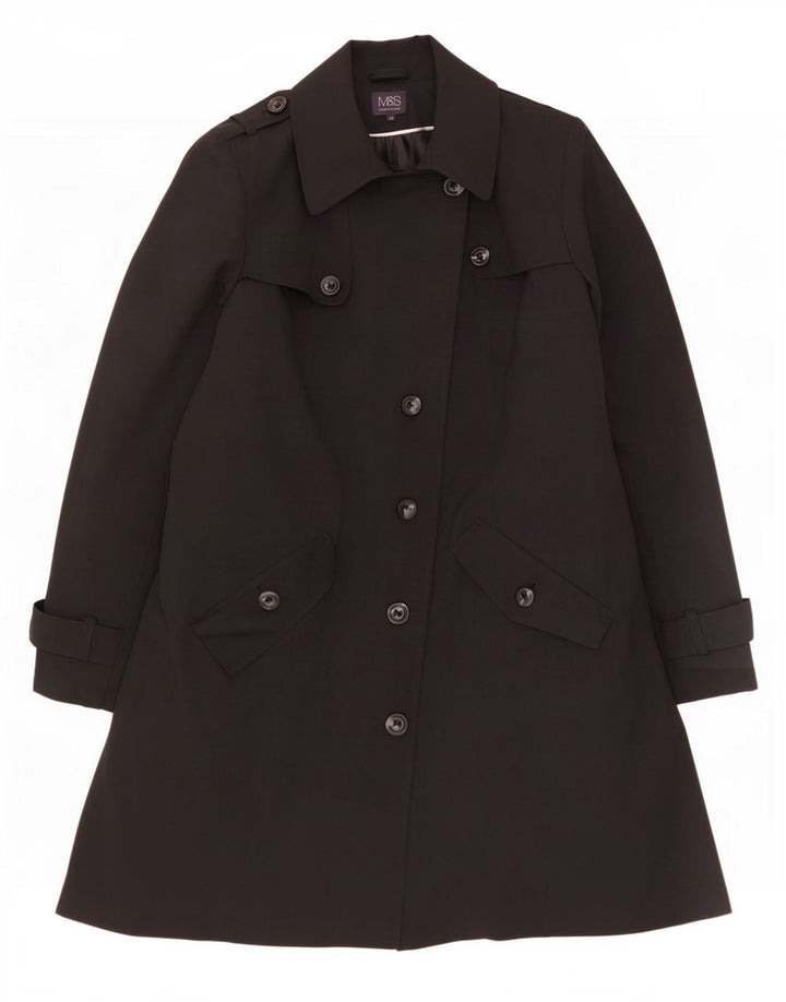 Marks & Spencer Gabardina para mujer UK 20 2XL Poliéster negro