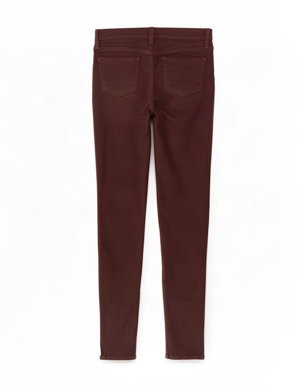 Gap Pantalones casuales ajustados para mujer UK 10 Small W28 L30 Algodón burdeos