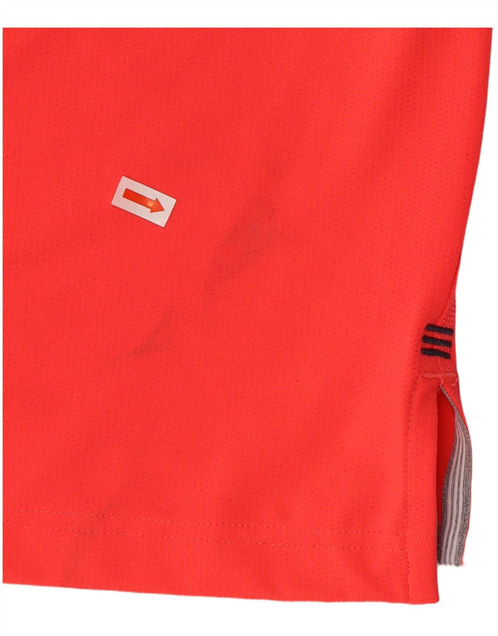 Adidas Hombre Climacool Polo Polo Rojo Medio Colorblock Poliéster