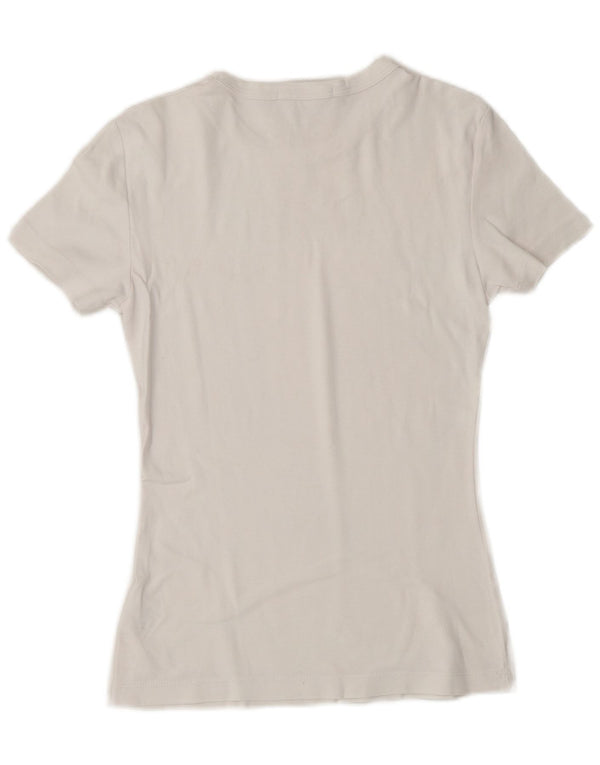 Gas Womens Graphic T-Shirt Top UK 10 Small White Cotton