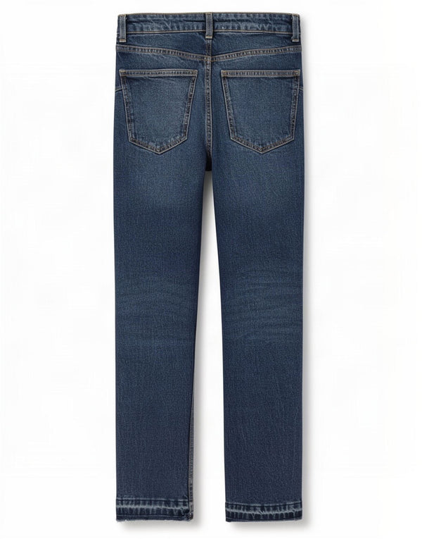 Zara Jeans Rectos De Cintura Alta Para Mujer EU 36 XS W26 L27 Algodón Azul