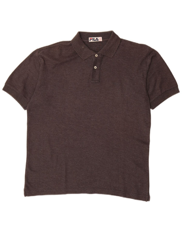 FILA Polo Hombre IT 48 Algodón Marrón Medio