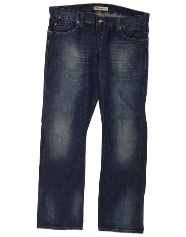 Levi's Jeans rectos de ajuste estándar 506 para hombre W38 L32 Algodón azul