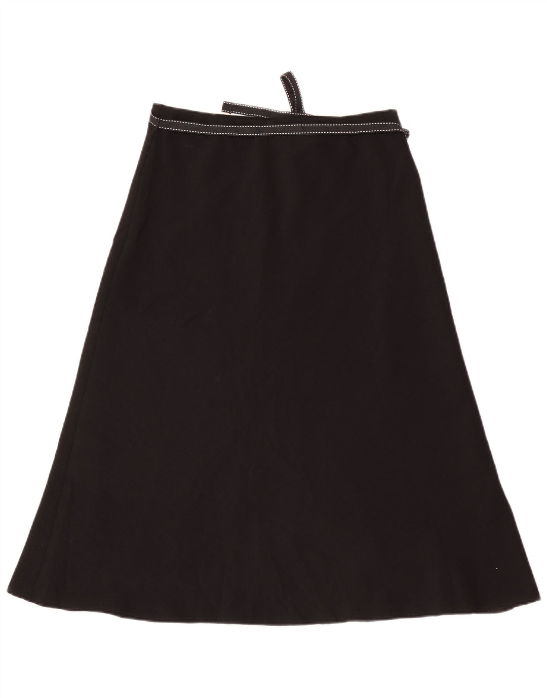 Marks & Spencer Falda acampanada para mujer UK 10 Small W30 Poliéster negro