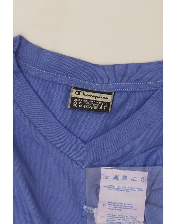 Champion Camiseta Hombre Top 2XL Algodón Azul