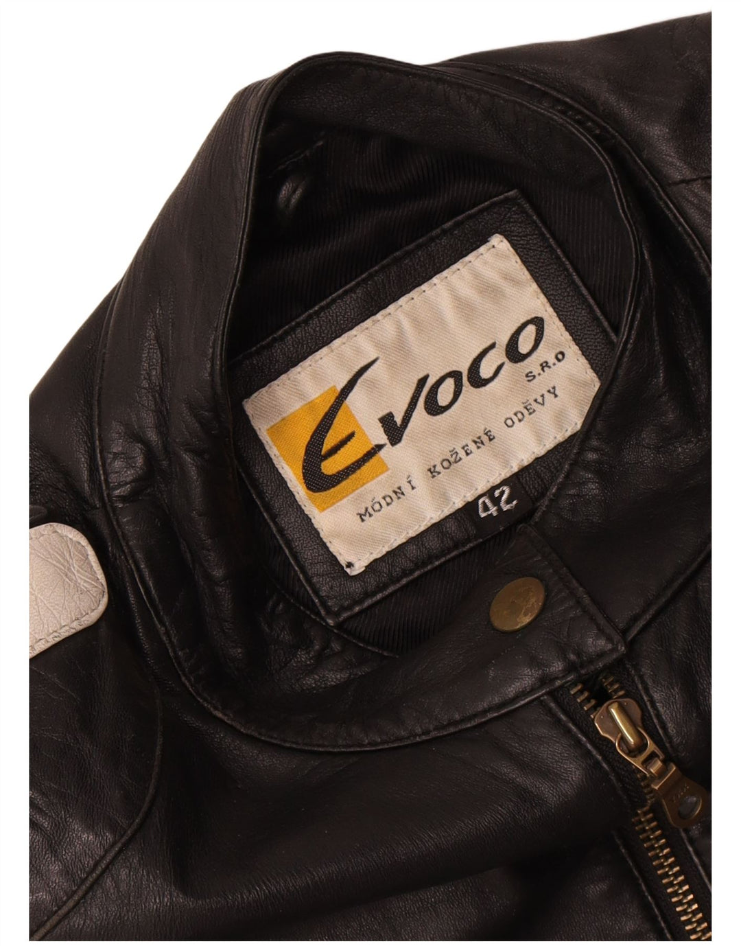 Vintage mujer motorstyle chaqueta EU 42 grande negro colorblock