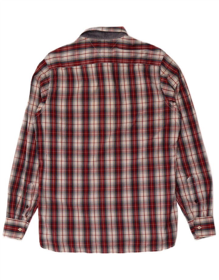 Camisa Tommy Hilfiger de corte personalizado para hombre de algodón a cuadros rojos pequeños