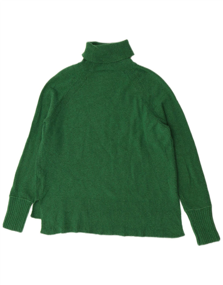 J. Crew Suéter extragrande con cuello vuelto para mujer UK 10 Small Green Nylon