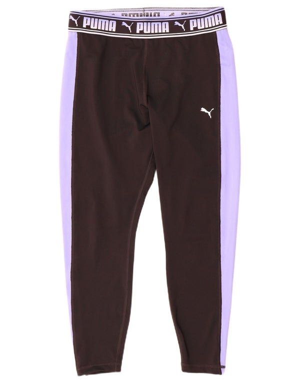 Puma Leggings gráficos para mujer UK 46 Grande Negro Colorblock Poliéster