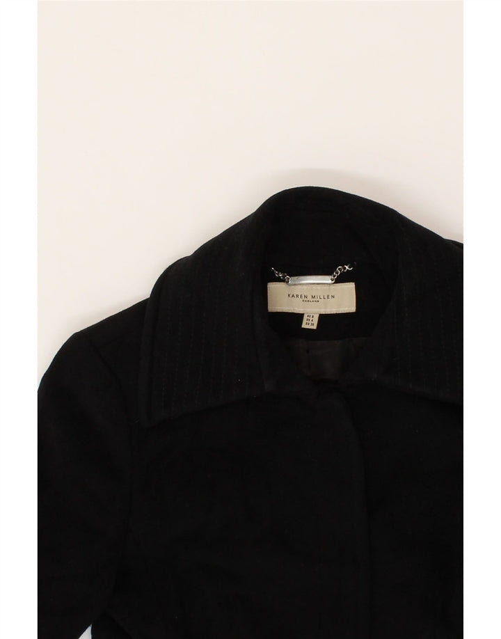 KAREN MILLEN Womens Overcoat UK 8 Small Black Vintage Karen Millen and Second-Hand Karen Millen from Messina Hembry 