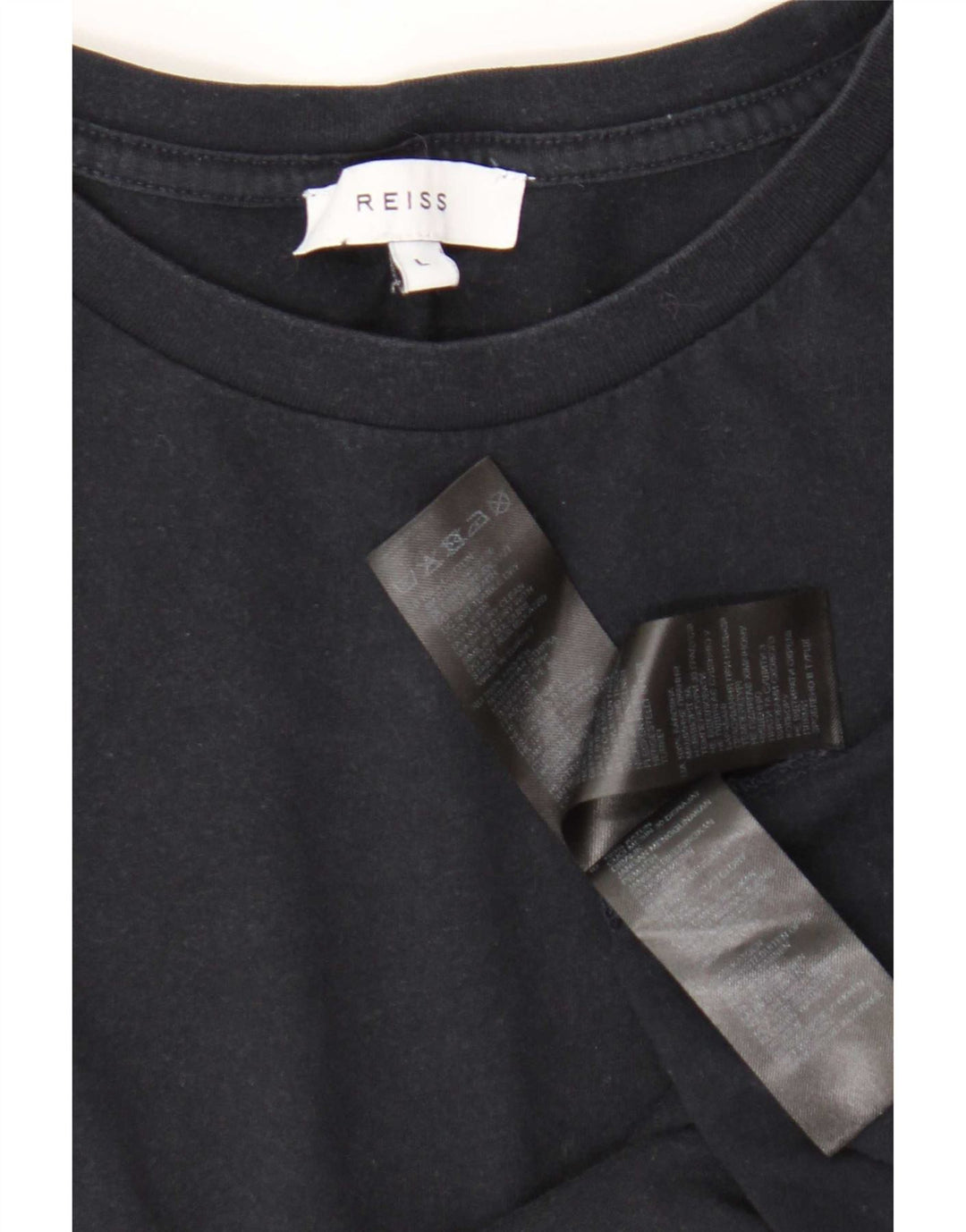 Reiss - Camiseta para hombre, talla grande, color negro, algodón