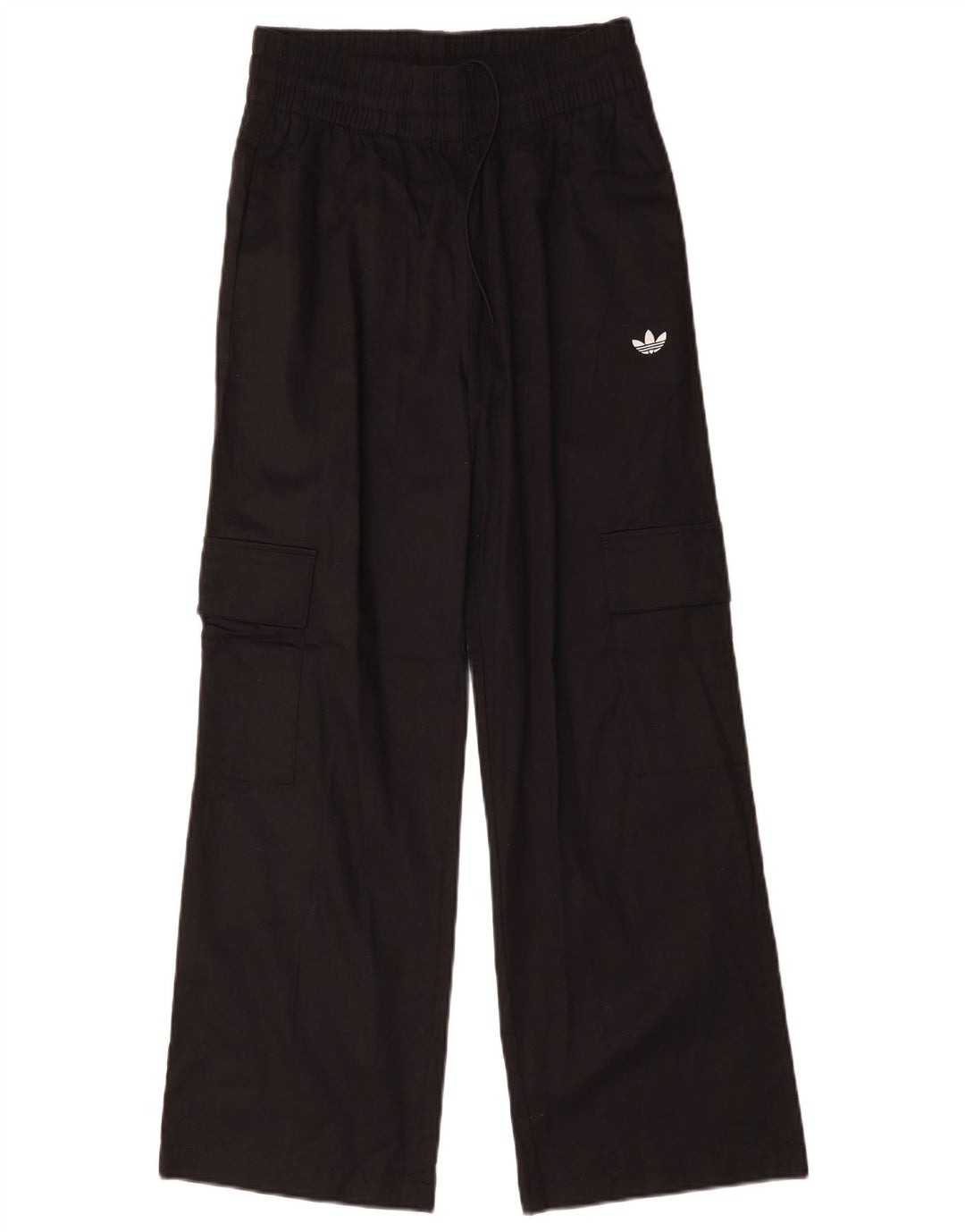 ADIDAS Pantalones cargo de cintura alta para mujer UK 8/10 Small W25 L28 Negro