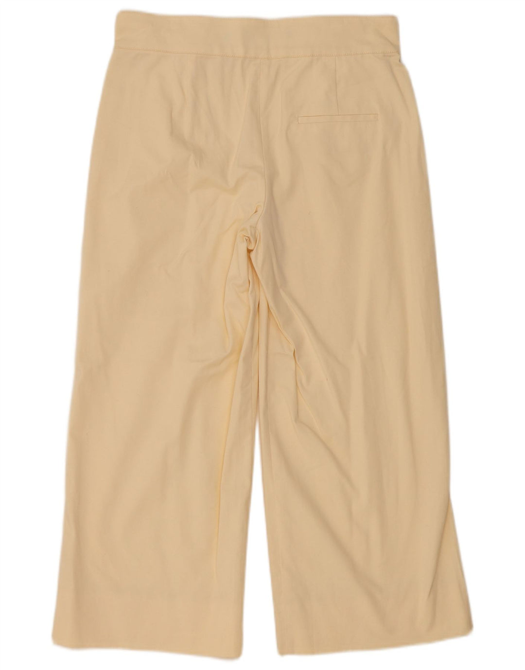 Zara Mujer Studio Pantalones Cortos De Pernera Ancha Mediano W28 L24 Blanco Roto