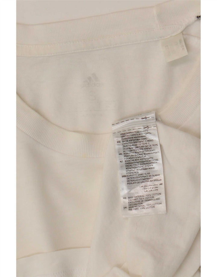 Adidas Hombre Camiseta Top Small Blanco Algodón